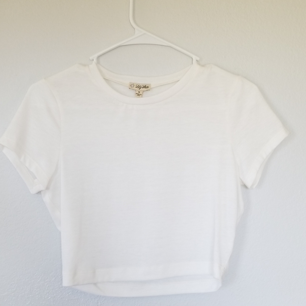 White crop top